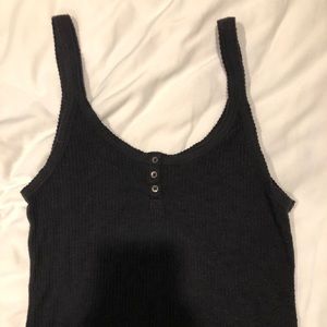 Black lettuce edge Abercrombie and Fitch tank top